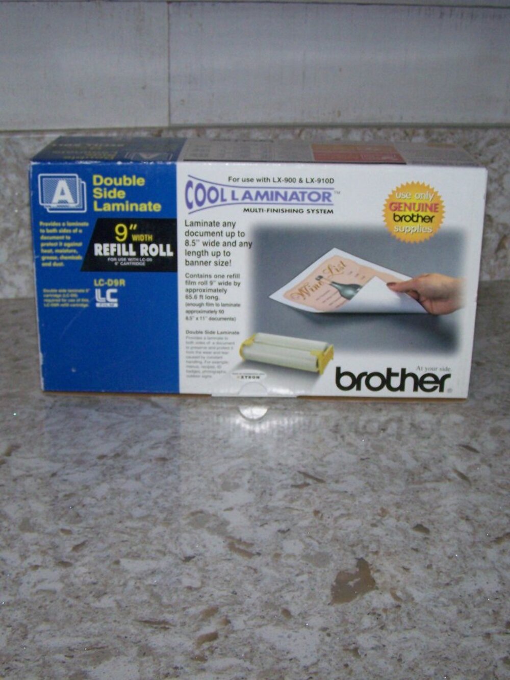 Brother LC-D9R 9' Cool Laminator Refill Roll Double Side Laminate Film